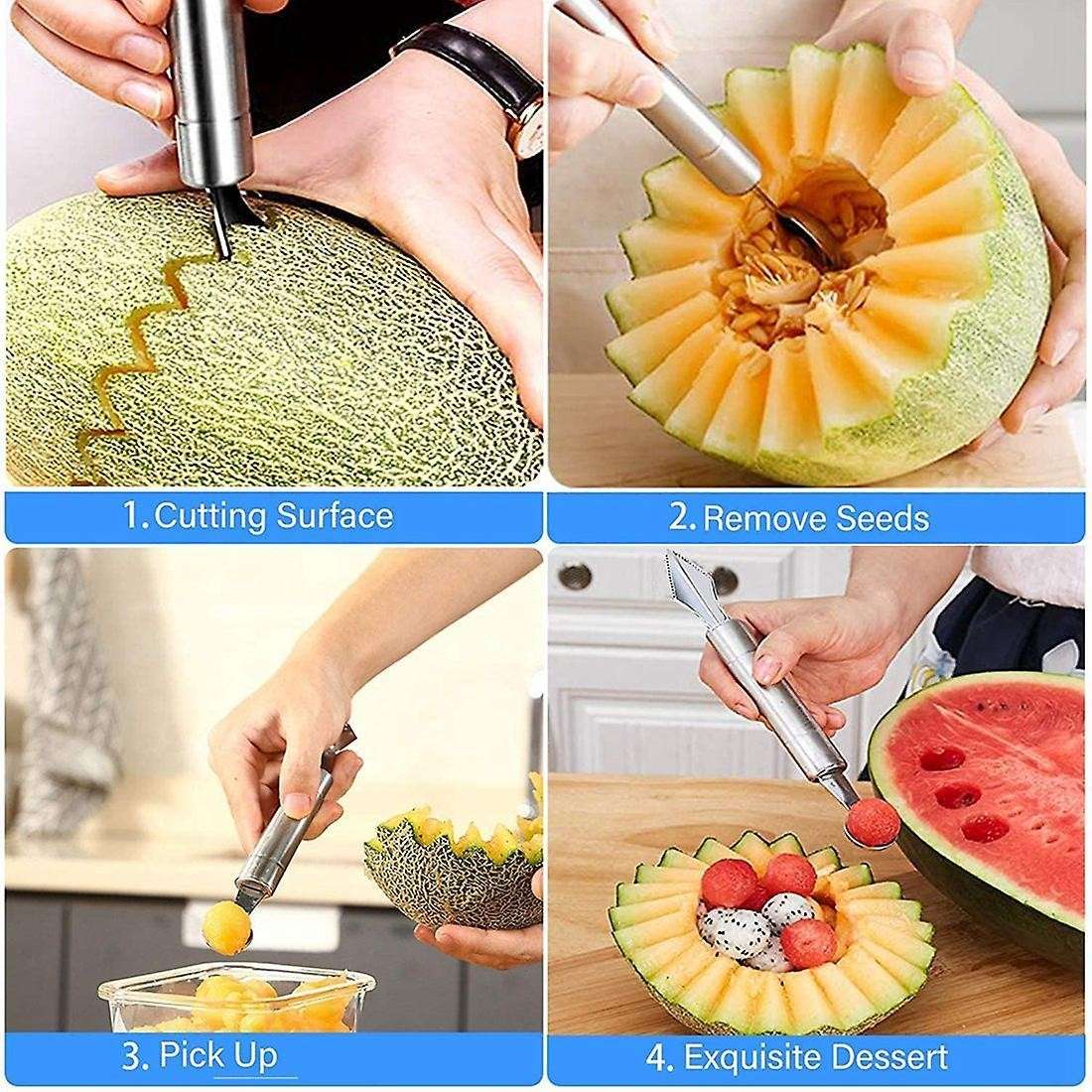 5 Pcs Drawing Decorating Pencil Spoon Ball Cutter,chocolate Spoon