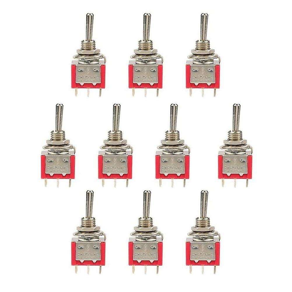 10 Pieces Of Toggle Switch On-off-on 3 Position Toggle Switch Dpdt
