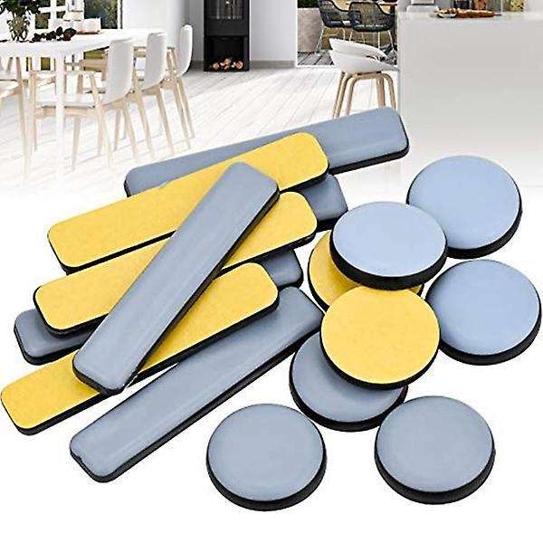 16 Pcs Furniture Glides Ptfe Sliders Self-adhesive Glides Set