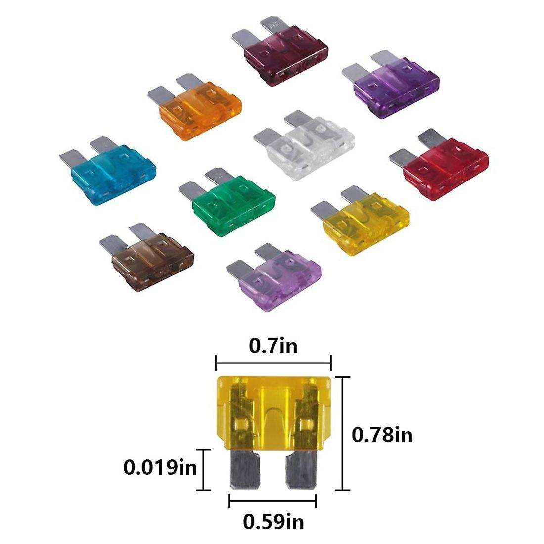 100pcs Car Truck Standard Fuse(2a 3a 5a 7.5a 10a 15a 20a 25a 30a 35a)