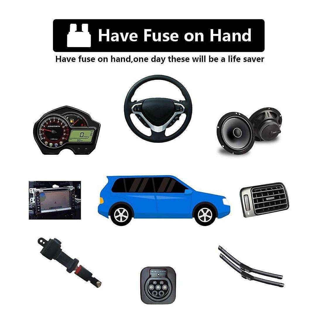 100pcs Car Truck Standard Fuse(2a 3a 5a 7.5a 10a 15a 20a 25a 30a 35a)