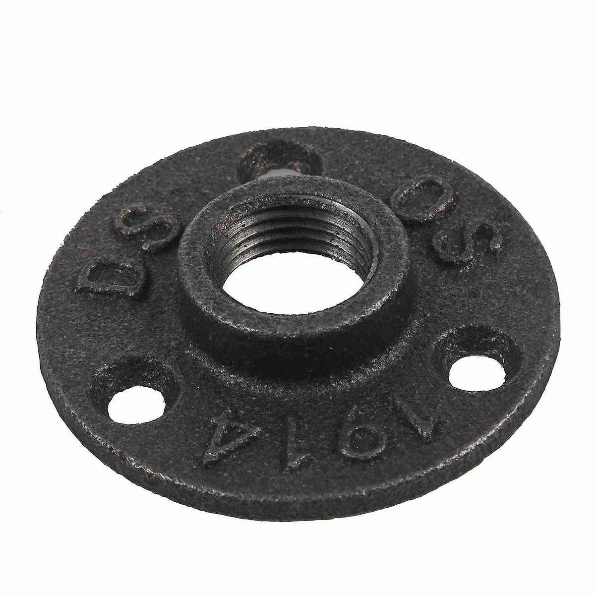 1/2 Inch Black Cast Iron Pipe Fittings Floor Flange Bsp Threaded
