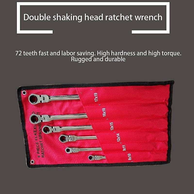 Flexi-head Ratchet Spanner Set-extra Aviation Wrench Long 72 Tooth