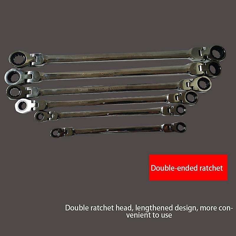 Flexi-head Ratchet Spanner Set-extra Aviation Wrench Long 72 Tooth