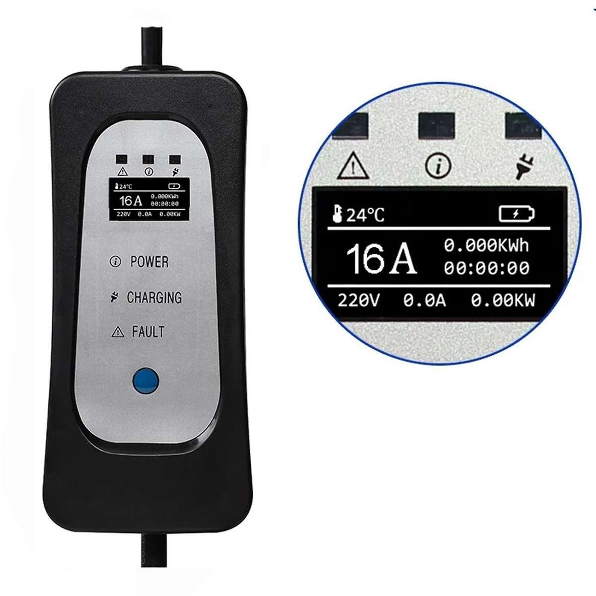 Sae Iec62196 Type 2 Evse Charger Cable 16a Compatible All Ev Cars