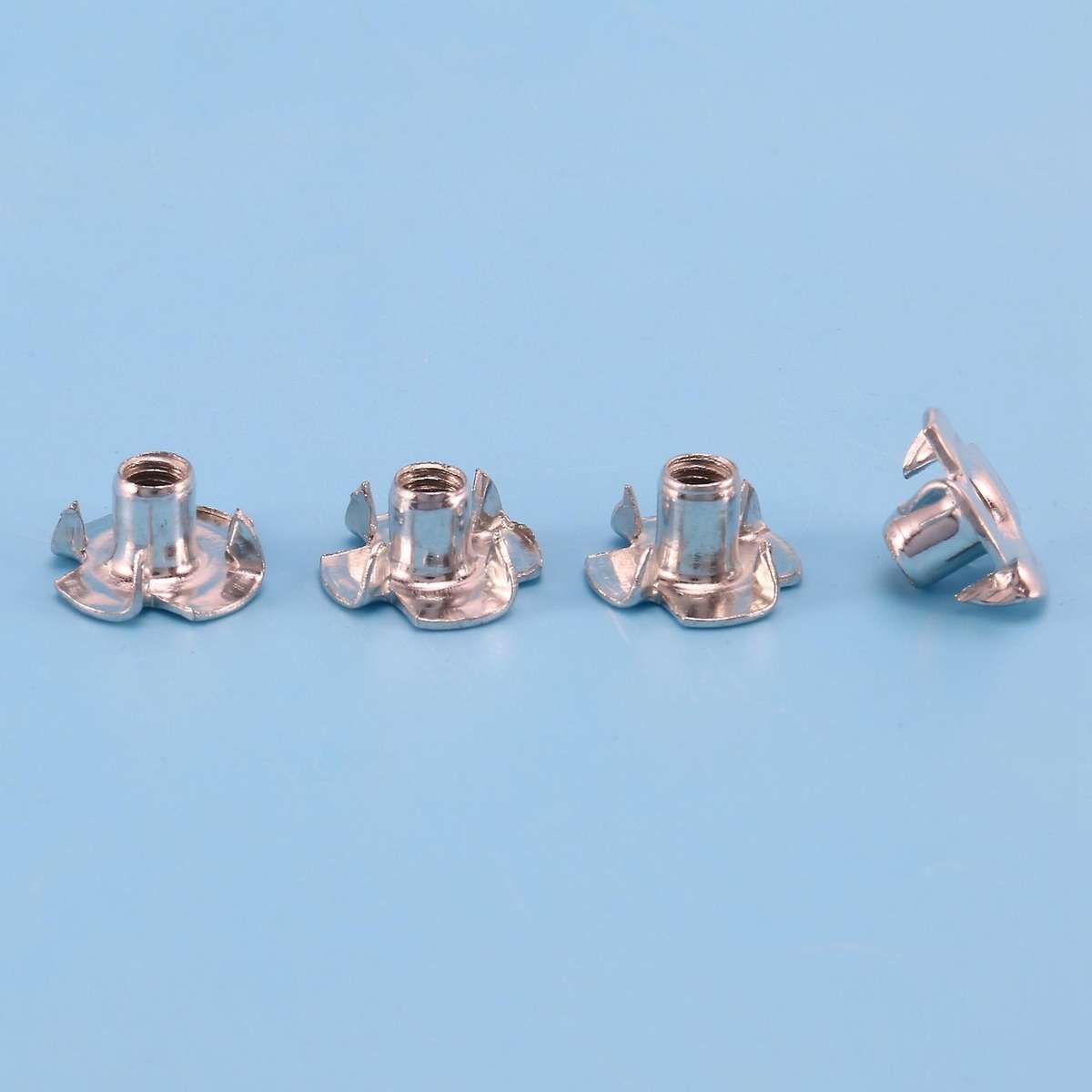 Set Of Assorted Four Prong Nuts Metal Coating (m5 100pcs)