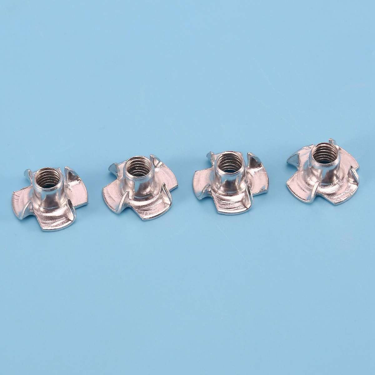 Set Of Assorted Four Prong Nuts Metal Coating (m5 100pcs)