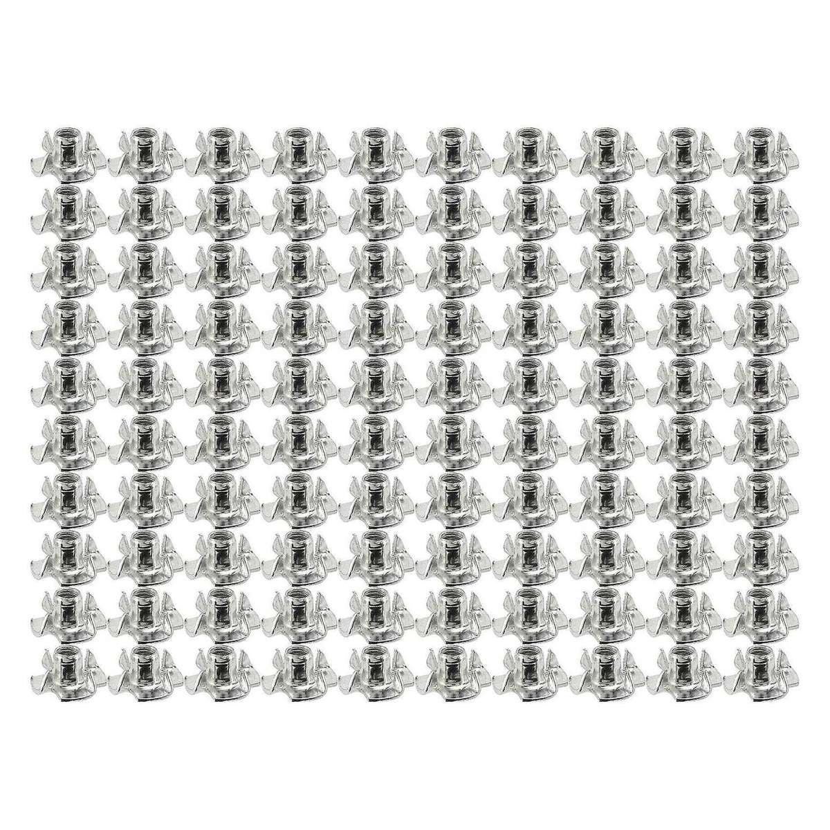 Set Of Assorted Four Prong Nuts Metal Coating (m5 100pcs)
