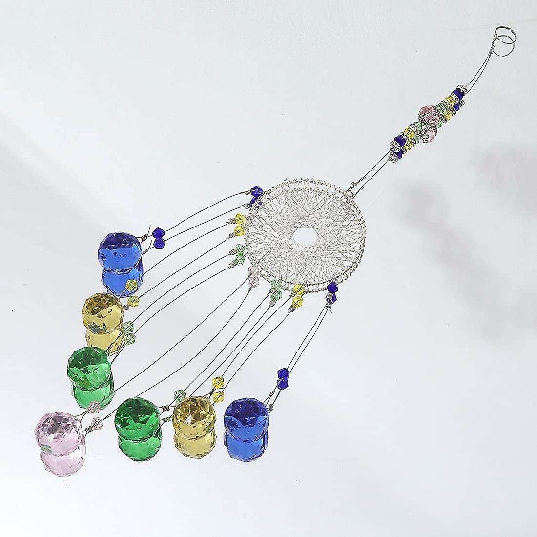 Blue Crystals Sun Catcher Hanging Suncatchers Chandelier Lamps Light