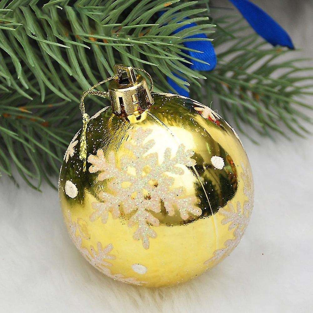 6pcs 6cm Christmas Balls Christmas Tree Decorations Gift -pink