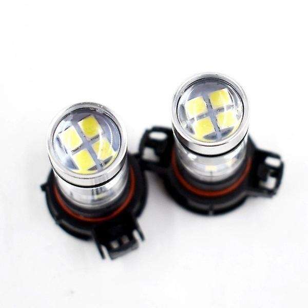 2x 5202 H16 Ps24w High Power 100w 6000k Super White Led Fog Bulb