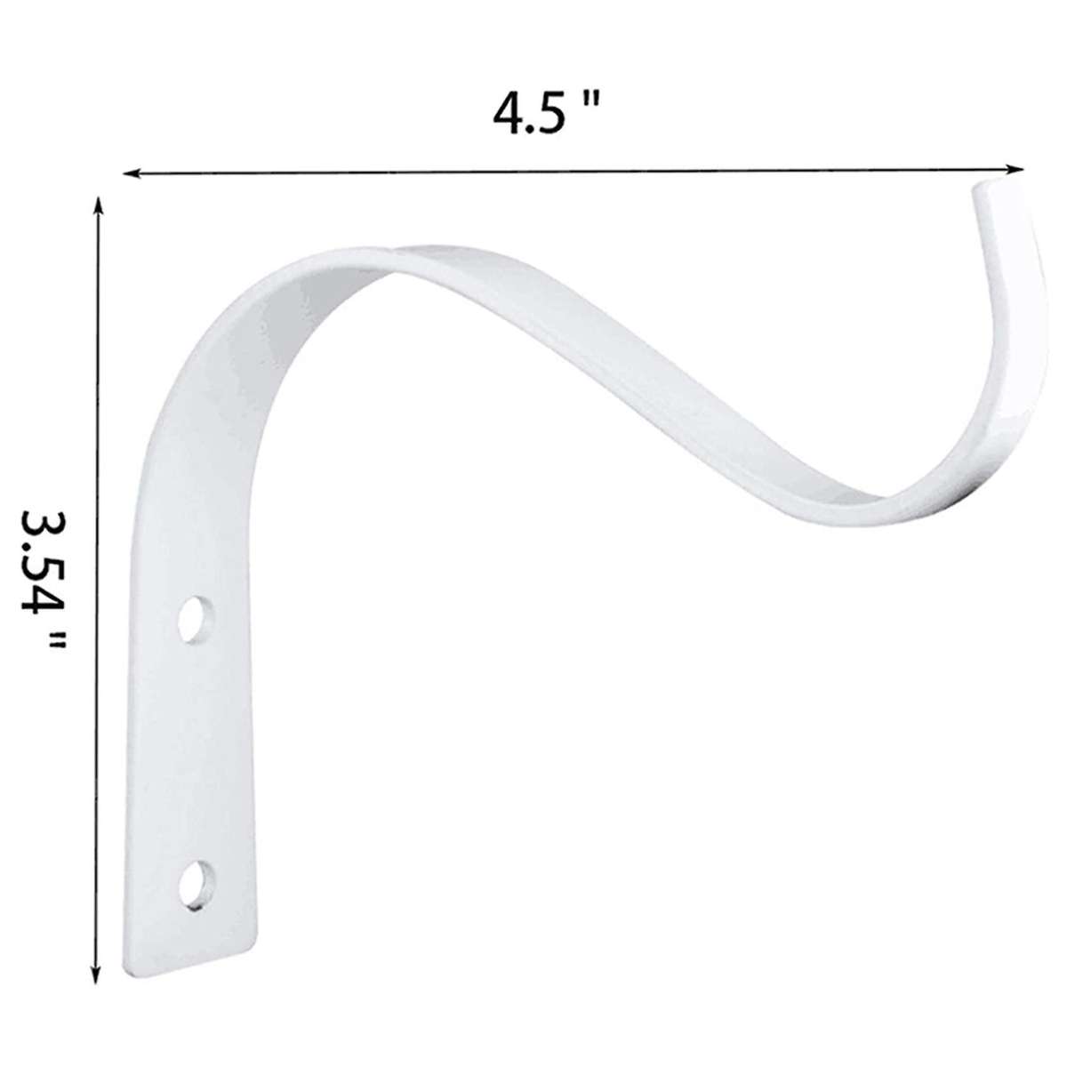 2x 4.5inch S Shape Wall Hanging Flower Pot Bracket Hook Iron Black