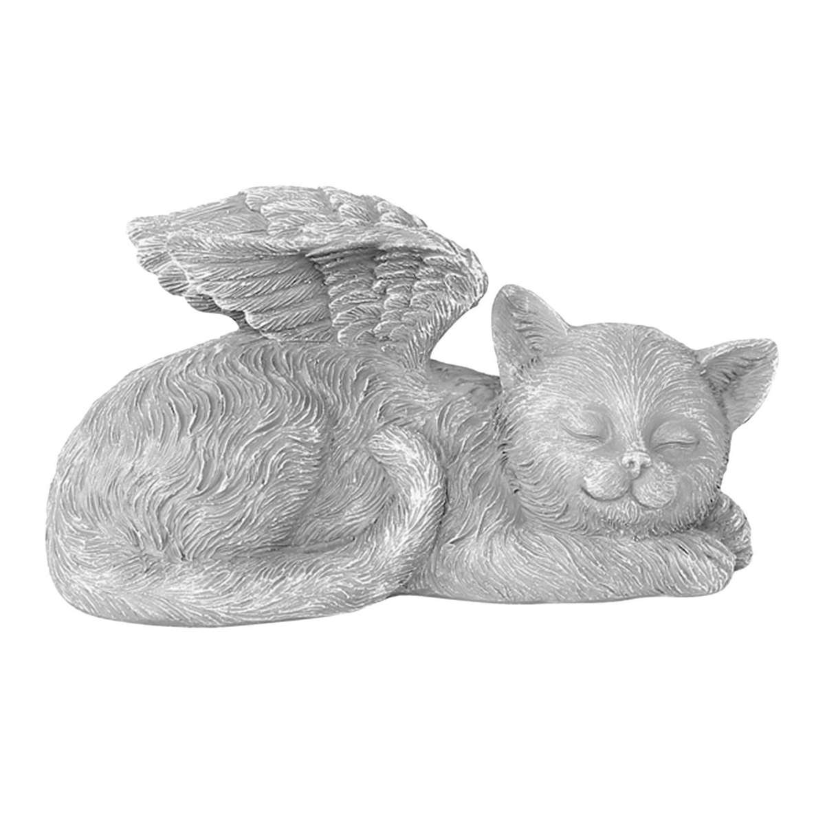 Animal Garden Angel's Wing Cute Resin Cat Statues Outdoor Sculpture