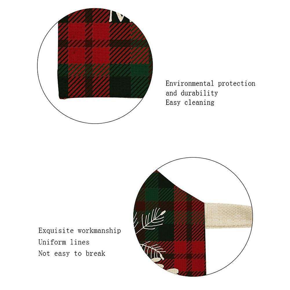 Linen Merry Christmas Apron for Home Kitchen Antifouling Apron A