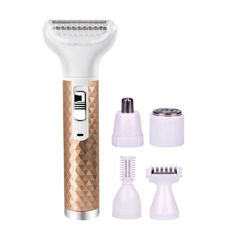 5 In 1 Electric Shaver Lady Household Bikini Axillary Hair Private Parts Hair Scraper(Gold)