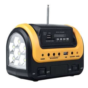 10W Solar Light Bluetooth Radio Solar LED Light Bulbs Solar System Home Solar Sma... (COLOR: YELLOW)