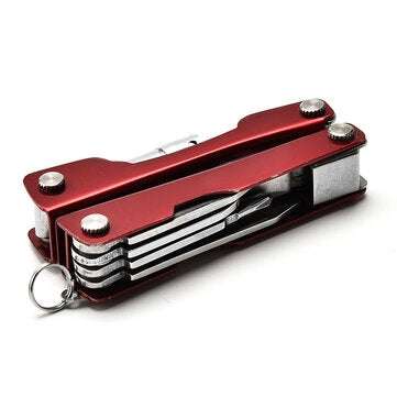 Multi-function EDC Folding Tool LED Flashlight Jaw Can Opener Phillips Screwdriver Blade Knife Outdo