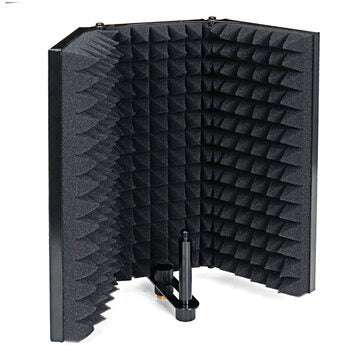Portable Foldable Metal Microphone Isolation Shield Studio Recording Reflector