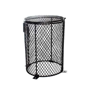 Round Reptile Heat Lamp Bulb Mesh Cage Protector Guard Anti-scalding Lampshade
