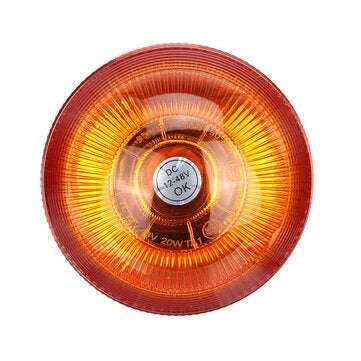 12-24V Pointed LED Warning Light 4 Flashing Amber Beacon Flexible Din Pole Mount Tractor Warning Lig