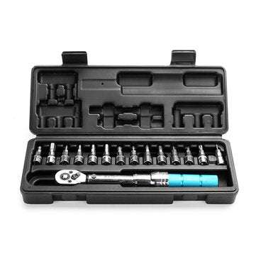 15pcs Torque Wrench Allen Key Tool Screwdriver Drive Socket Bit Set