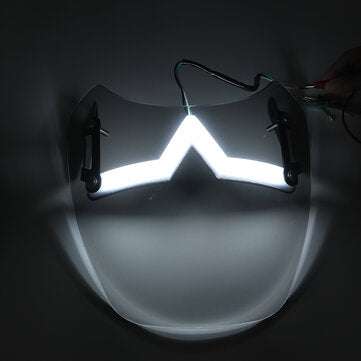 Universal 5-7`` Smoke Round Headlight Front Fairing Motorcycle Windshield Windscreen With LED