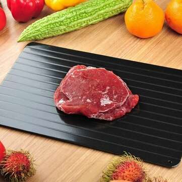 Defrosting Tray Thawing Plate Frozen Food Faster and Safer Way to Defrost Meat or Frozen Food Plate