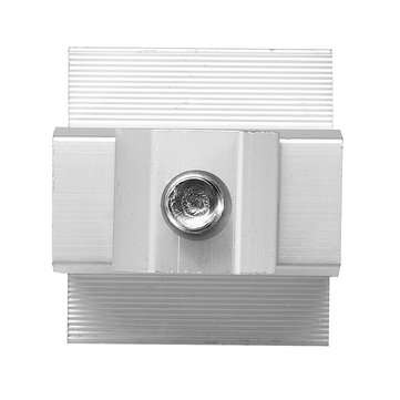 Sliver Aluminum Alloy Solar Panel Mounting Bracket 19mm-29mm Adjustment Range for Framed Solar Panel