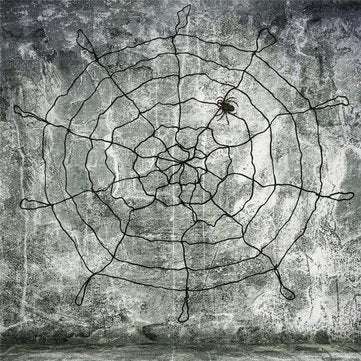 Halloween Party Decoration Supply Black Spider Web With Spider Honor Props Toys