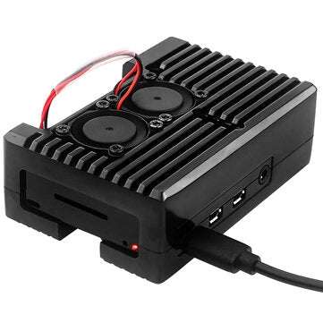 Catda Raspberry Pi 4th Generation Metal Aluminum Alloy Cooling Case Raspberry pi 4B Dual Fan Radia