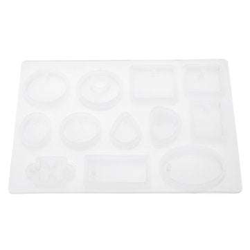 83Pcs DIY Silicone Molds Making Jewelry Pendant Resin Casting Mould Tool W/ Bag