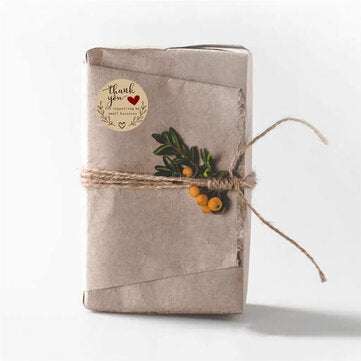 500pcs/lot  Round Handmade With Love Stickers Scrapbooking Hand Made Handmade Label Wedding Stickers