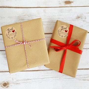 500pcs/lot  Round Handmade With Love Stickers Scrapbooking Hand Made Handmade Label Wedding Stickers