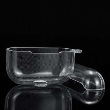 Transparent Non-yellow Anti-fall TPU Soft Earphone Storage Case Protective Cover with Keychain for A