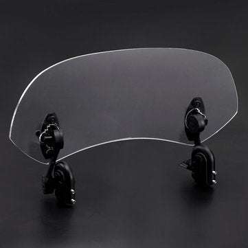 Universal Adjustable Clip On Transparent Windshield Extension Spoiler Wind Small Windscreen Deflecto