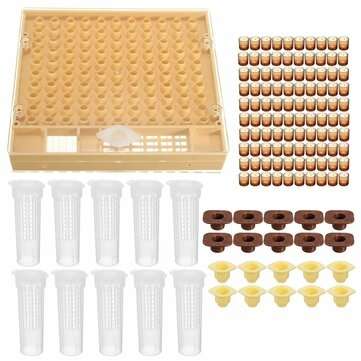 Queen Rearing System Bee Catcher Cage Beekeeping 110 Cell Cups Tool Set Beekeeping Tools Set