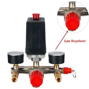 Regulator Air Compressor Pump Pressure Control Switch Valve Gauge Heaty Duty