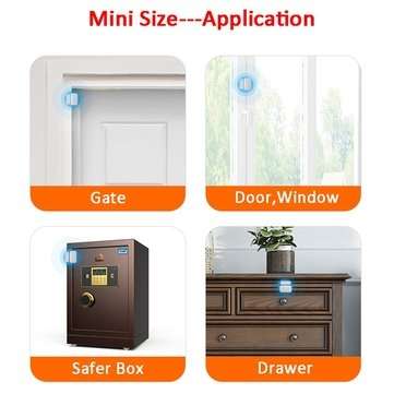 Smart Zig Bee Door Window Wireless Sensor Home Security Support Tuya Smart Life APP Work for Amazon