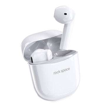ROCK EB200 bluetooth 5.0 TWS Earbuds 15h Battery Life Hifi Sound Gaming Wireless ... (COLOR.: WHITE)