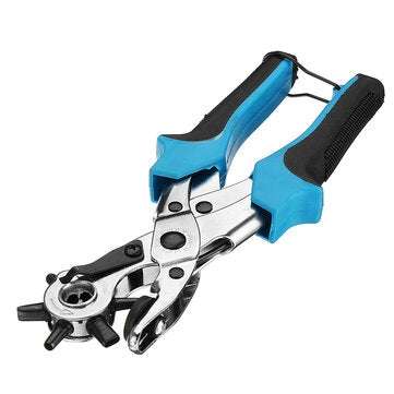 Multi-Size Leather Belt Revolving Puncher Eyelet Hole Hand Pliers Craft Tool