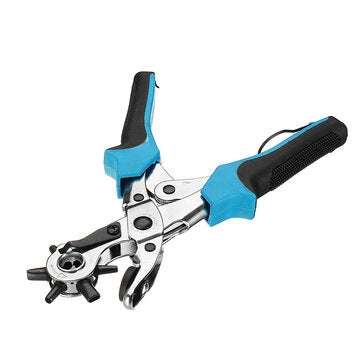 Multi-Size Leather Belt Revolving Puncher Eyelet Hole Hand Pliers Craft Tool