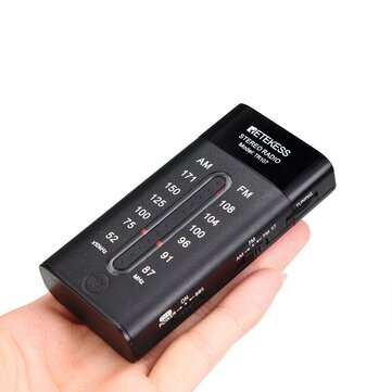 RETEKESS TR107 Portable Mini Pocket Radio FM AM Pointer Tuning Stereo Support BBS Mega Bass With Ear