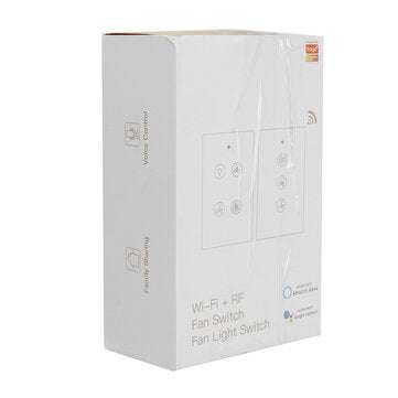 MoesHouse Black WiFi+RF433 Smart US Ceiling Fan Switch Smart Life/Tuya App 2/3 Way Control Wireless