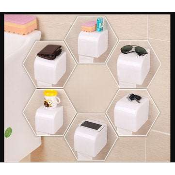 Plastic Seamless Sucker Cup Paper Rack Comprehensive Waterproof Tissue Box Holder