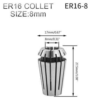 Machifit 5pcs ER16 ER20 Spring Collet 6.5-13mm Collet Chuck for CNC Milling Lathe Tool