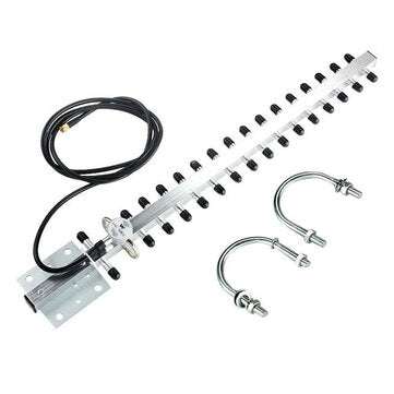RP-SMA 2.4GHz 25dBi Directional Outdoor WiFi Antenna Wireless Yagi Antenna with Cable for Extending