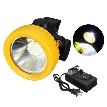 Miners Cordless Power LED Helmet Light Safety Head Cap Lamp Torch