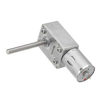 Machifit 2Pcs JGY370 50mm-M6 Screw Worm Gear Motor DC 12V 23RPM Self-locking Reduction Gear Motor