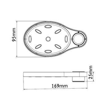 Soap Dish Tray Holder Storage Holder Bathroom Shower Plate for Riser Slide