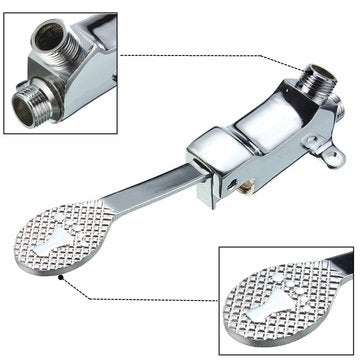 Single Handle Foot Pedal Valve Faucet Kitchen Bathroom Copper Basin Sink Tap